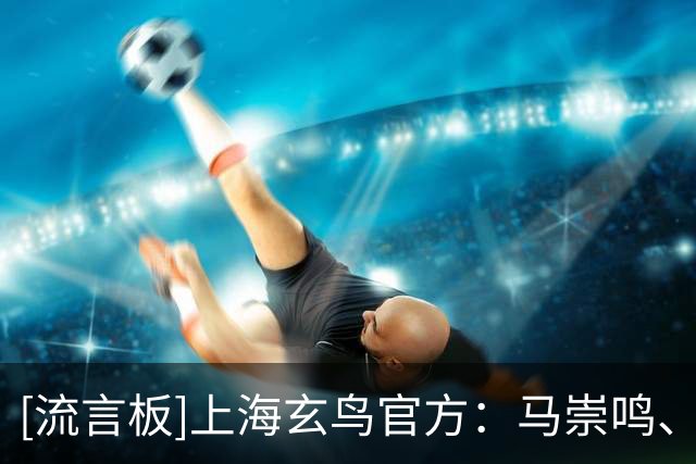 [流言板]上海玄鸟官方：马崇鸣、魏桢、刘俊豪加盟上海玄鸟男篮